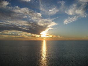 "Sunset over Gulf of Mexico"